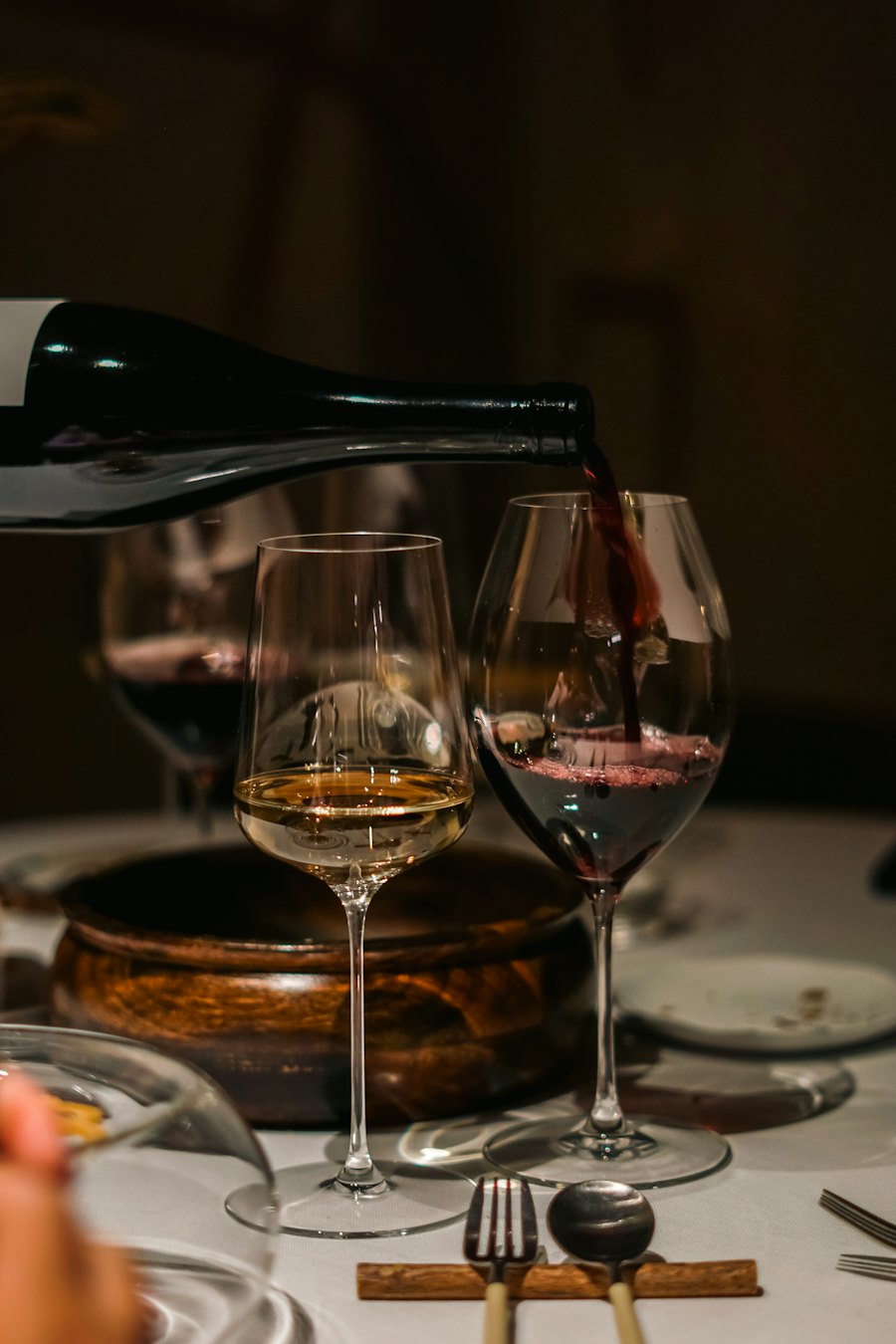 Local wine being poured into glasses