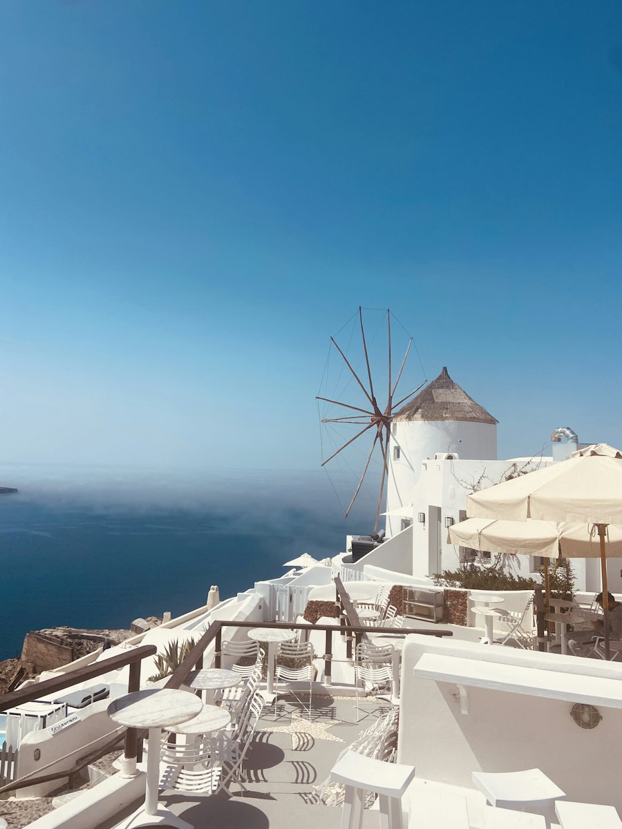 The windmill hill above Alaçatı and its whitewashed stone houses